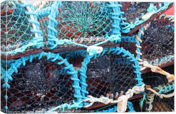 Lobster pots/ crab nets, John o'Groats Harbour, Caithness, Scotland Canvas Print by Geraint Tellem ARPS