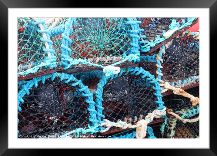 Lobster pots/ crab nets, John o'Groats Harbour, Caithness, Scotland Framed Mounted Print by Geraint Tellem ARPS