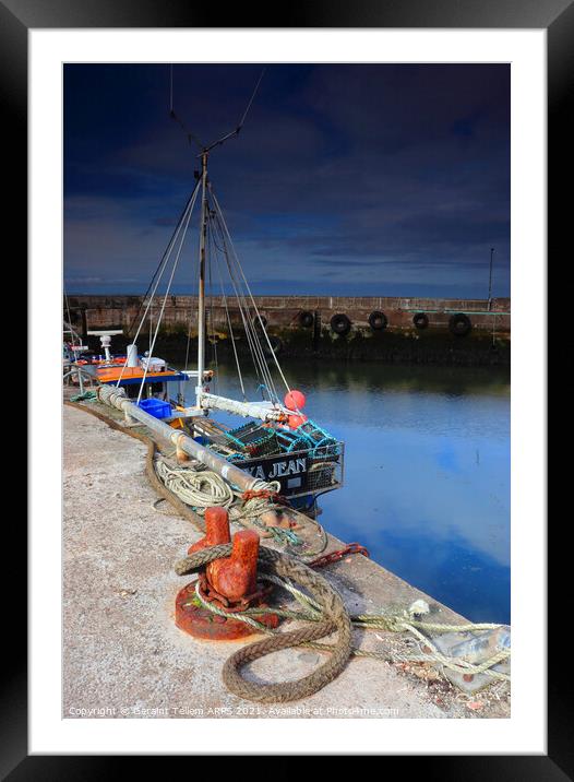 Fishing boat, John o'Groats Harbour, Caithness, Scotland Framed Mounted Print by Geraint Tellem ARPS
