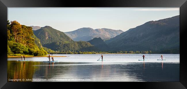 Derwentwater  panorama  Framed Print by John Henderson