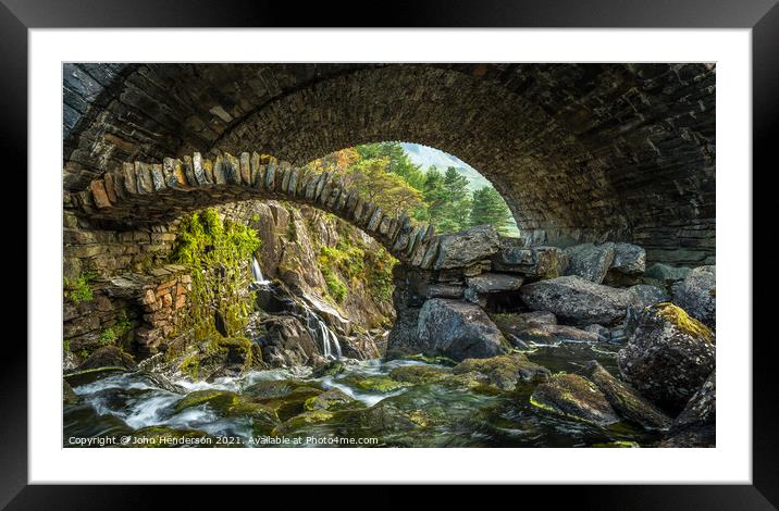 Bridge to nowhere. Framed Mounted Print by John Henderson