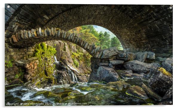 Bridge to nowhere. Acrylic by John Henderson
