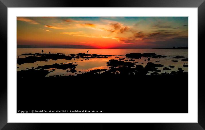 Panoramic Sunset Coastal Scene, Montevideo Uruguay Framed Mounted Print by Daniel Ferreira-Leite