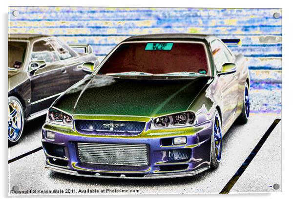 Nissan Skyline GTR Modified Madness Acrylic by Kelvin Futcher 2D Photography