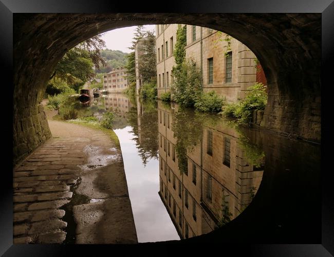 Under the Bridge at Hebden.  Framed Print by Lilian Marshall