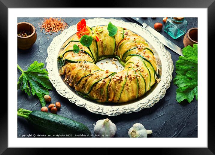 Vegetable terrine of zucchini Framed Mounted Print by Mykola Lunov Mykola