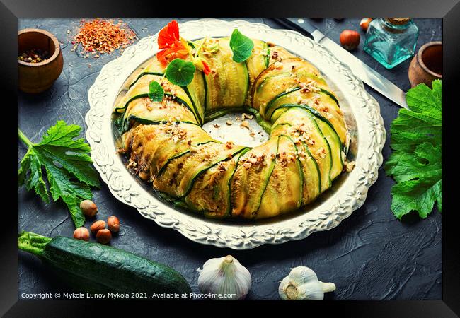 Vegetable terrine of zucchini Framed Print by Mykola Lunov Mykola