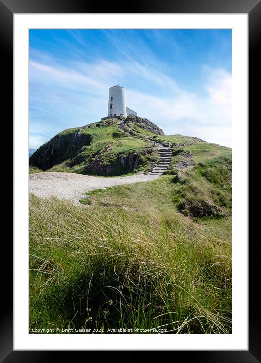 Landdwyn Island  Lighthouse Framed Mounted Print by Brett Gasser