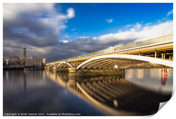 Grosvenor Bridge Sunset Print by Brett Gasser