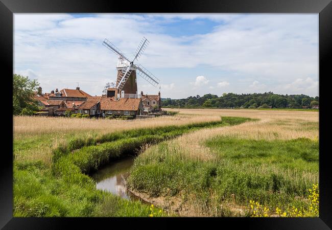 Channel leading to Cley Windmill Framed Print by Jason Wells