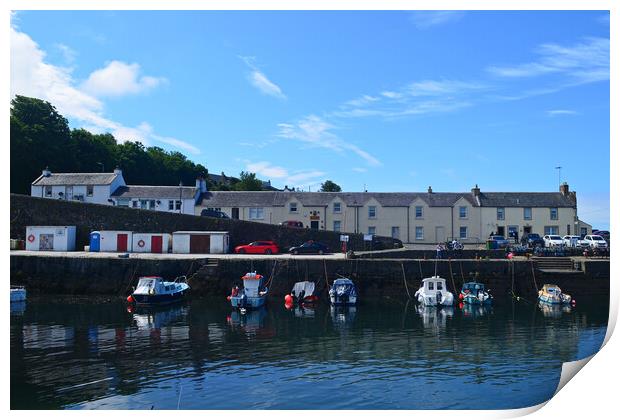 Dunure harbour South Ayrshire, Scotland Print by Allan Durward Photography