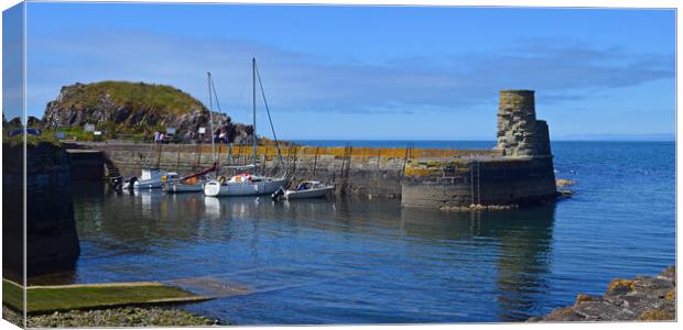 Dunure harbour entrance Canvas Print by Allan Durward Photography