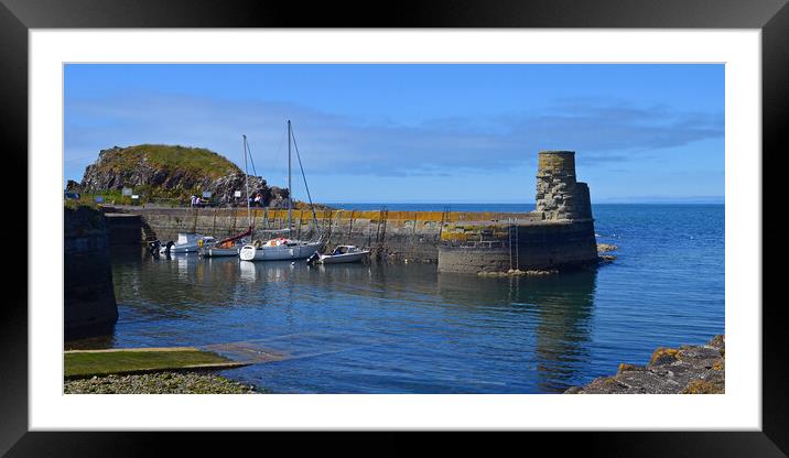 Dunure harbour entrance Framed Mounted Print by Allan Durward Photography
