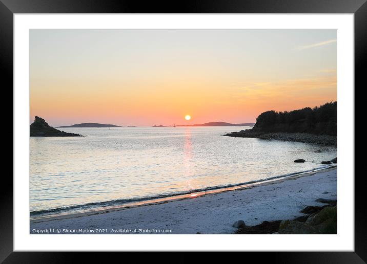 Sunset at St Marys, Isles of Scilly Framed Mounted Print by Simon Marlow