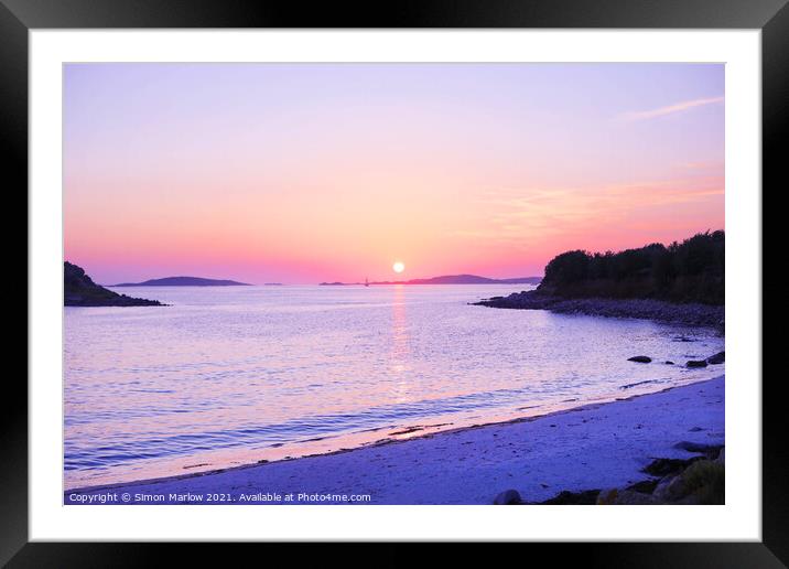 Sunset at St Marys, Isles of Scilly Framed Mounted Print by Simon Marlow