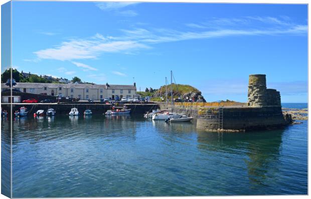 Small village harbour at Dunure Ayrshire Canvas Print by Allan Durward Photography