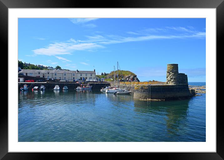 Small village harbour at Dunure Ayrshire Framed Mounted Print by Allan Durward Photography