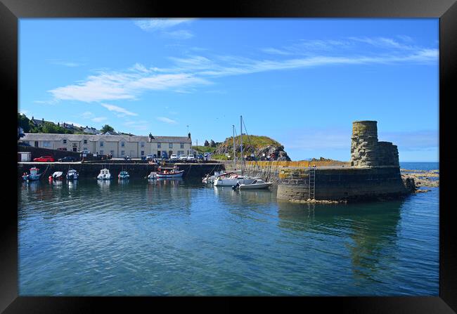 Small village harbour at Dunure Ayrshire Framed Print by Allan Durward Photography
