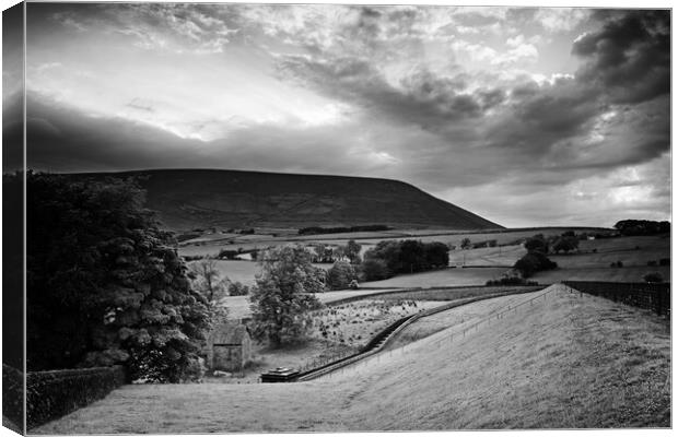 Shaded Pendle Canvas Print by David McCulloch