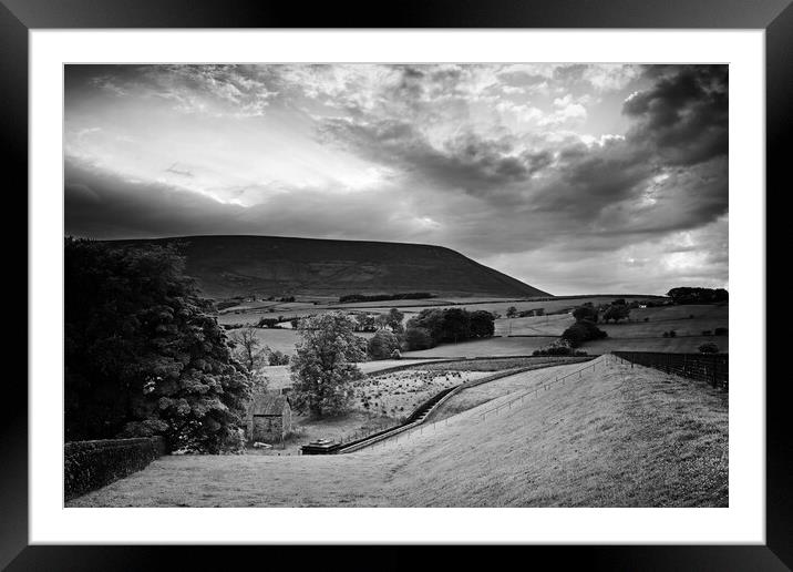 Shaded Pendle Framed Mounted Print by David McCulloch