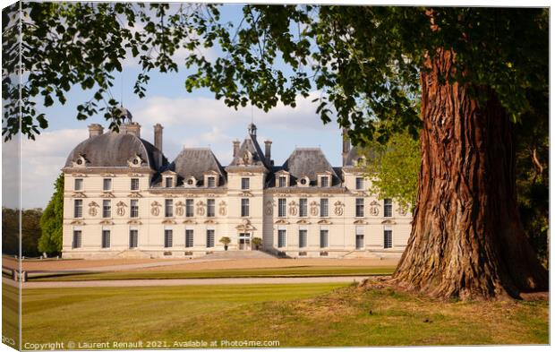 Castles of Loire valley - elegant Cheverny Canvas Print by Laurent Renault
