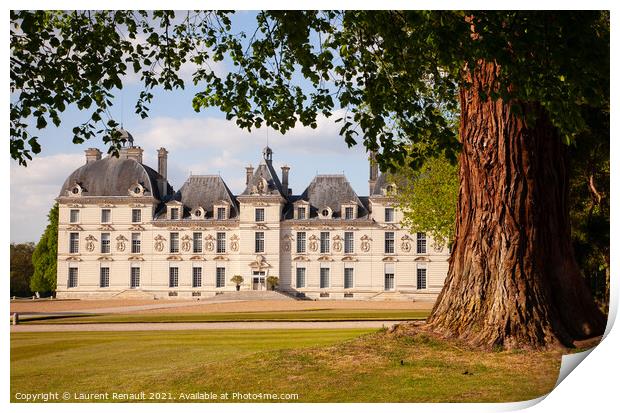 Castles of Loire valley - elegant Cheverny Print by Laurent Renault