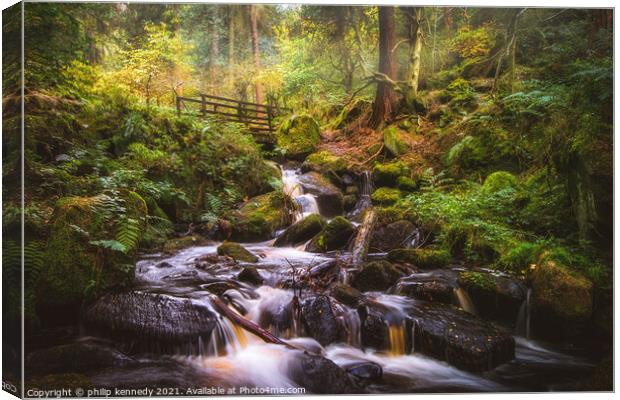 Wyming Brook. Yorkshire Canvas Print by philip kennedy