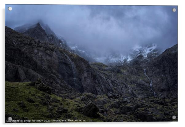 Misty Mountains Acrylic by philip kennedy