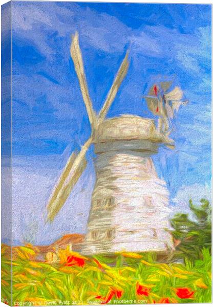 Windmill Of Dreams Art Canvas Print by David Pyatt