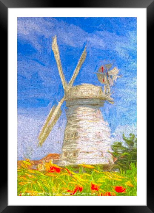 Windmill Of Dreams Art Framed Mounted Print by David Pyatt