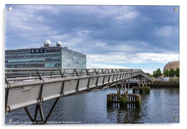 Millennium Bridge, Glasgow Acrylic by Jim Monk