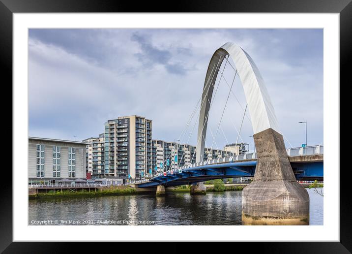 The Squinty Bridge, Glasgow Framed Mounted Print by Jim Monk