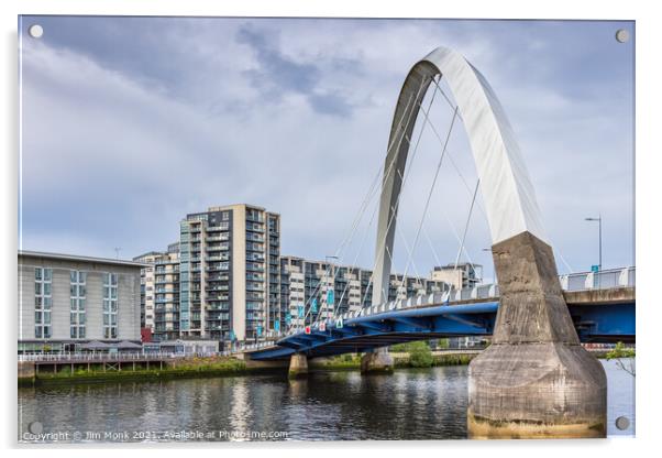 The Squinty Bridge, Glasgow Acrylic by Jim Monk