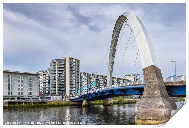 The Squinty Bridge, Glasgow Print by Jim Monk