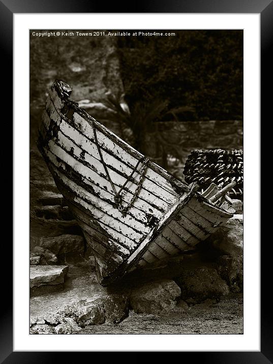 Old Fishing Boat Isle of Wight Canvases & Prints Framed Mounted Print by Keith Towers Canvases & Prints