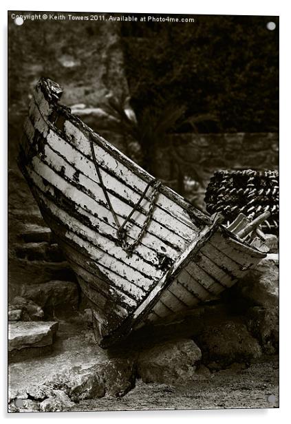 Old Fishing Boat Isle of Wight Canvases & Prints Acrylic by Keith Towers Canvases & Prints