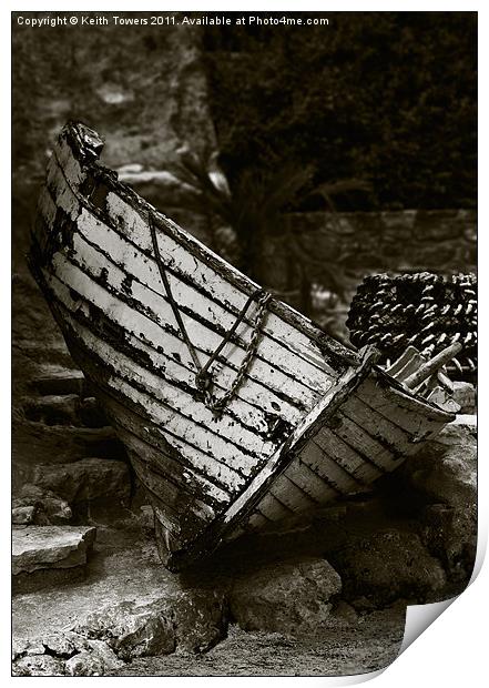 Old Fishing Boat Isle of Wight Canvases & Prints Print by Keith Towers Canvases & Prints