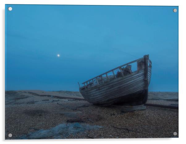 Dungeness Old Boat Acrylic by Clive Eariss