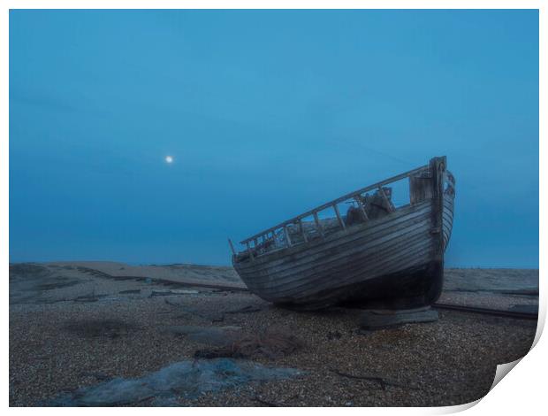 Dungeness Old Boat Print by Clive Eariss