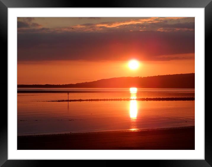 August Sunset. Framed Mounted Print by Becky Dix