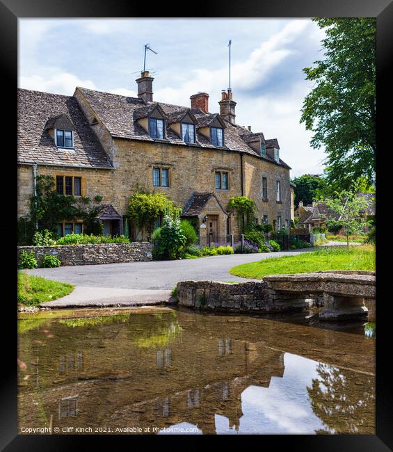 Lower Slaughter Cotswolds Framed Print by Cliff Kinch
