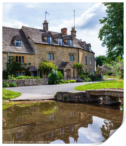 Lower Slaughter Cotswolds Print by Cliff Kinch