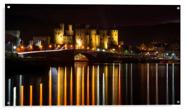 Conwy Castle Acrylic by Pam Sargeant