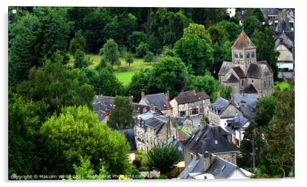 France Notre-Dame-sur-l'Eau Domfront Acrylic by Malcolm White