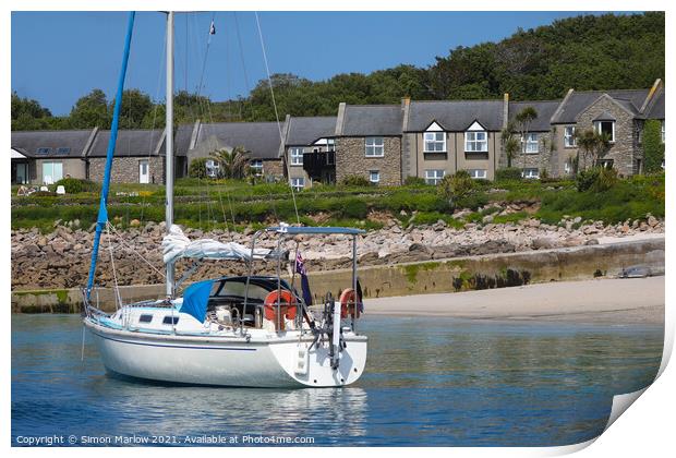 Sailing into a Timeless Paradise Print by Simon Marlow