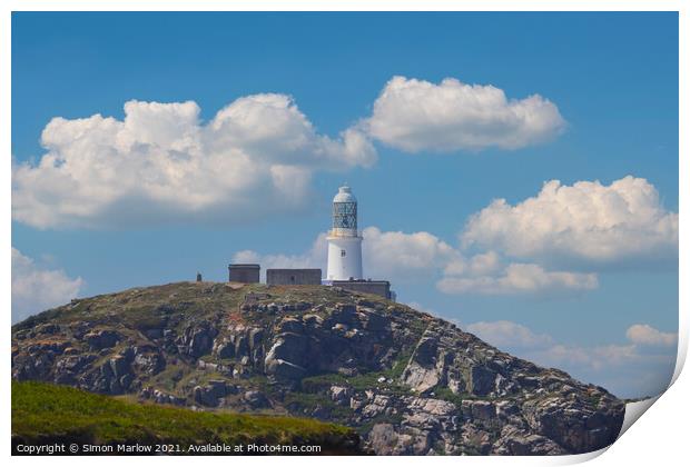 Bishops Rock Lighthouse Print by Simon Marlow