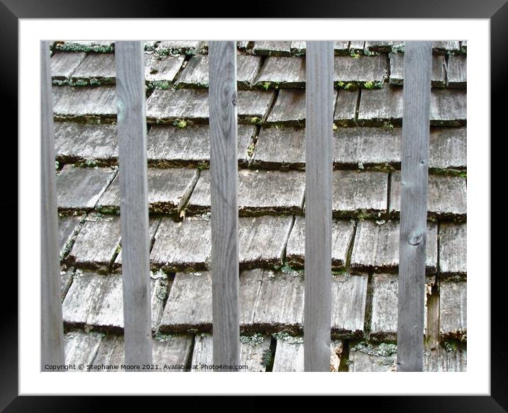 Roof shingles   Framed Mounted Print by Stephanie Moore