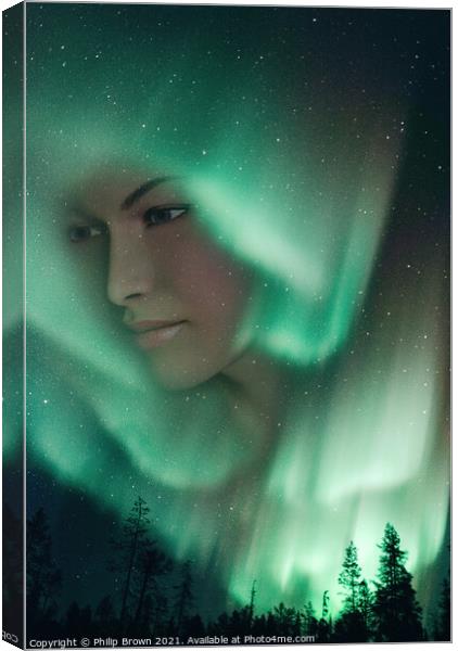 Spirit of the Aurora Borealis - The Nothern Lights Canvas Print by Philip Brown