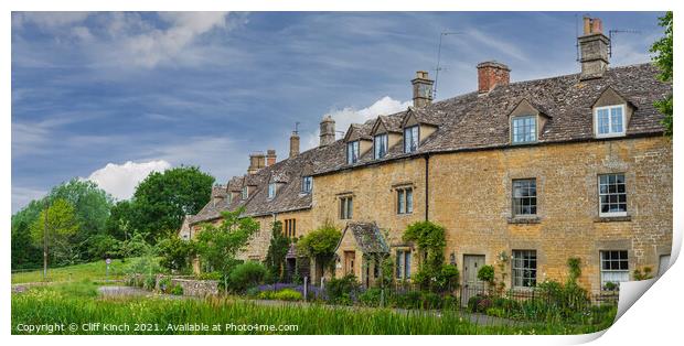 Lower Slaughter Cotswolds Print by Cliff Kinch