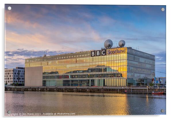 BBC Scotland, Pacific Quay Acrylic by Jim Monk